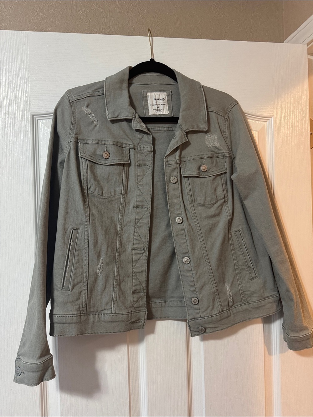 Light Olive Women's Denim Jacket